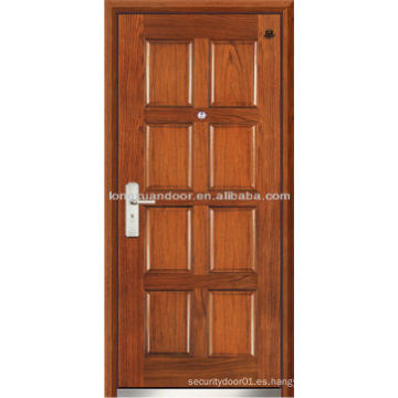 Puerta cortafuego, puerta acorazada de madera de acero